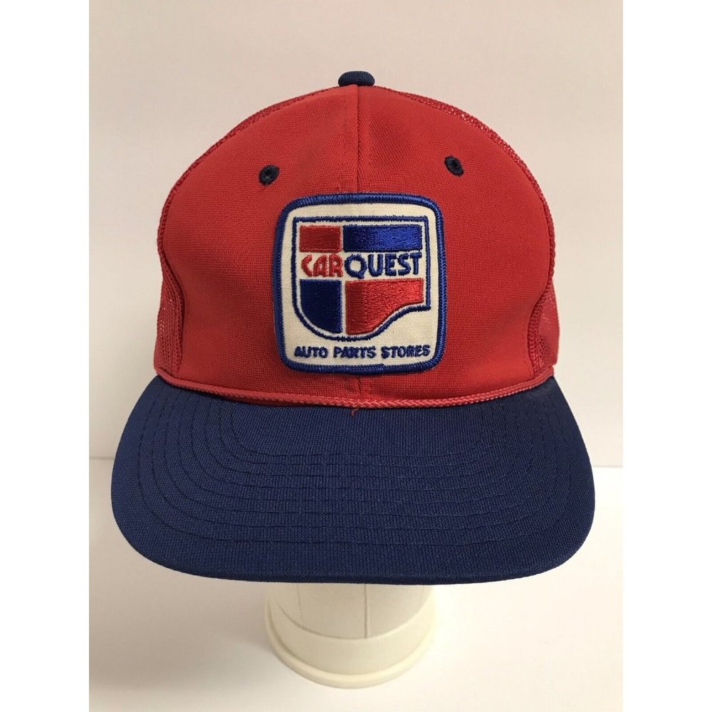 Vintage Sports Specialties Carquest Auto Parts Red Mesh Snapback Trucker Hat